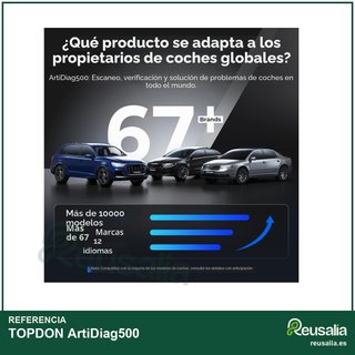 TOPDON ArtiDiag500 escáner OBD2 4 sistemas 6