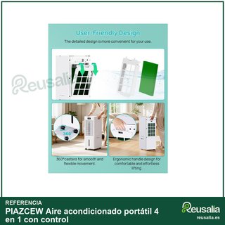 Aire acondicionado portátil 4 en 1 con control