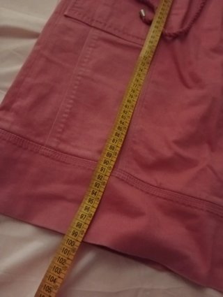 Vestido vaquero rosa con cordones
