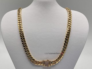 cadena oro 18k con circonita 60cm