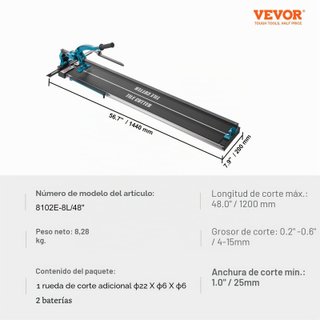 VEVOR cortador azulejos 1200 mm manual