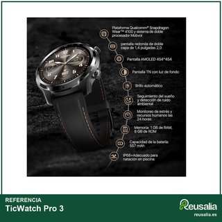 Ticwatch Pro reloj inteligente batería larga