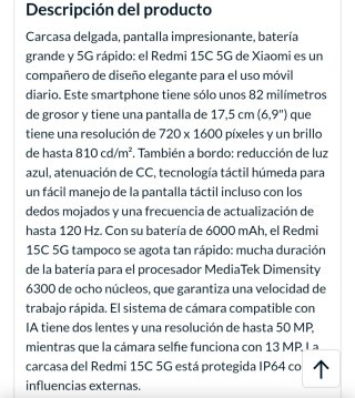 Redmi 15C 128GB Nuevo NFC