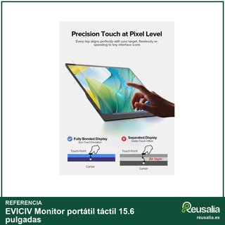 EVICIV Monitor portátil táctil 15.6 pulgadas
