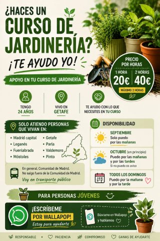 Curso de Jardinería: ¡Te ayudo yo!