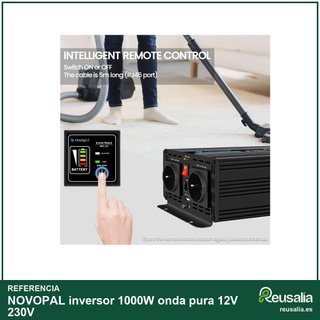 NOVOPAL inversor 1000W onda pura 12V 230V
