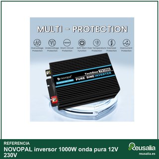 NOVOPAL inversor 1000W onda pura 12V 230V