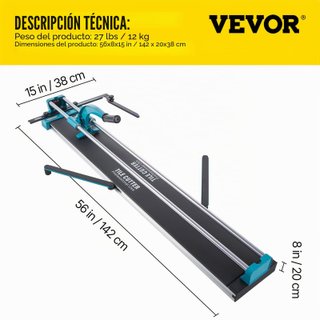 VEVOR cortador azulejos manual 120 cm acero