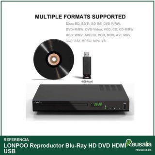 Reproductor Blu-Ray HD DVD HDMI USB