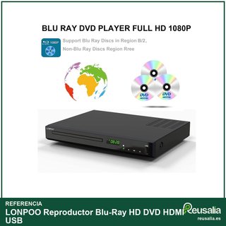 Reproductor Blu-Ray HD DVD HDMI USB