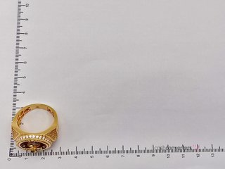 sello oro 18k con circonita