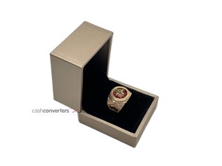 sello oro 18k con circonita