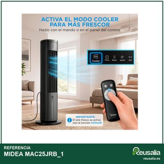 MIDEA climatizador evaporativo 3 en 1 5L mando