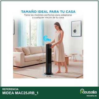 MIDEA climatizador evaporativo 3 en 1 5L mando
