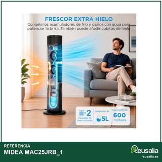 MIDEA climatizador evaporativo 3 en 1 5L mando