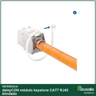 deleyCON módulo keystone CAT7 RJ45 blindado