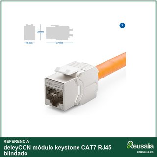 deleyCON módulo keystone CAT7 RJ45 blindado
