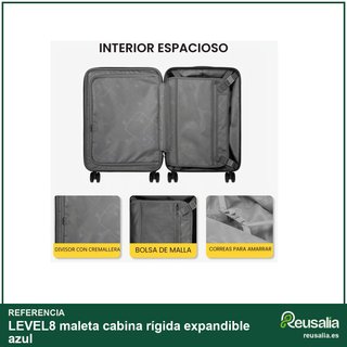 LEVEL8 maleta cabina rígida expandible azul