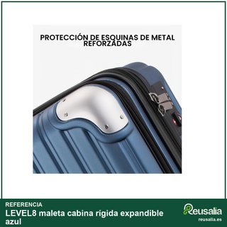 LEVEL8 maleta cabina rígida expandible azul