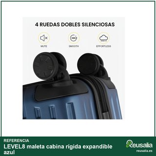 LEVEL8 maleta cabina rígida expandible azul