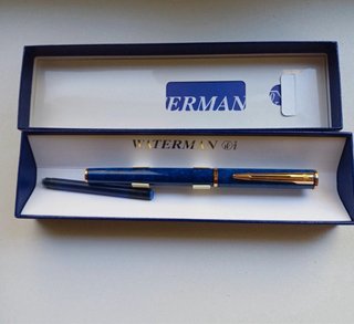 Pluma Waterman Paris Azul Dorada