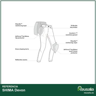 SHIMA Devon pantalón moto mujer ajustado