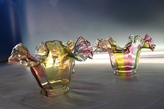 Antigua lámpara de araña en cristal de Murano. 3 brazos.
