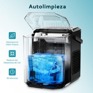 EUHOMY máquina hielo 9 cubos 6 min