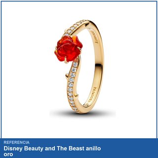 Disney Beauty and The Beast anillo oro