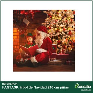 FANTASK árbol de Navidad 210 cm piñas