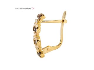 pendientes oro 18k con piedra con circonita