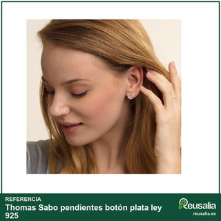 Thomas Sabo pendientes botón plata ley 925