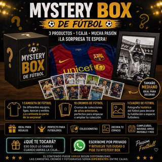 Mystery Box Fútbol: Camiseta, Cromos y Cuadro
