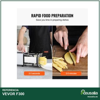 VEVOR cortadora eléctrica patatas acero inoxidable