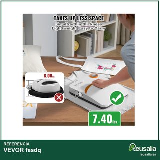 VEVOR prensa de calor portátil 30x25 cm
