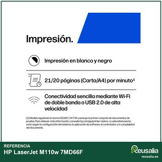 HP LaserJet M110w impresora láser wifi