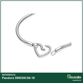Pandora 599539C00-18 pulsera plata ley cadena