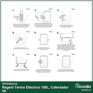 Regent - Termo Eléctrico 100L, Calentador de
