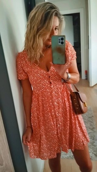 Vestido corto estampado floral Sezane