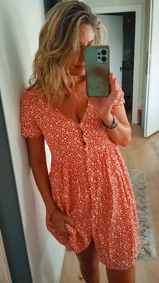 Vestido corto estampado floral Sezane