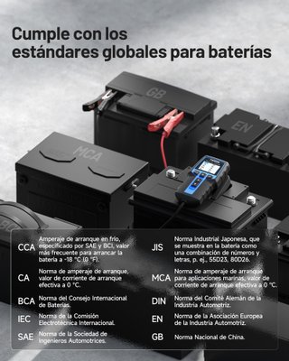 TOPDON BT200 test batería 12V-24V 100-2000CCA