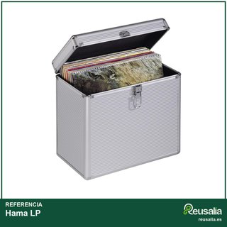 Hama LP maletín aluminio para 50 vinilos