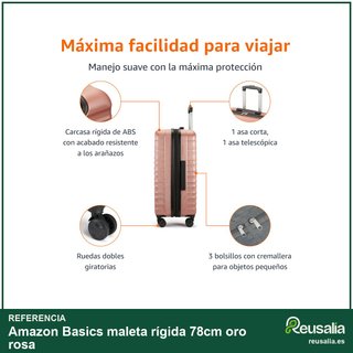 Amazon Basics maleta rígida 78cm oro rosa
