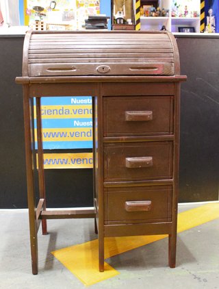 Buró de persiana, escritorio circa 1920. Mesa de maestro.