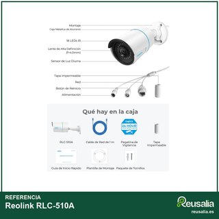 Reolink RLC-510A cámara vigilancia PoE 5MP