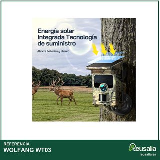 WOLFANG WT03 Cámara de caza solar 4K 68MP