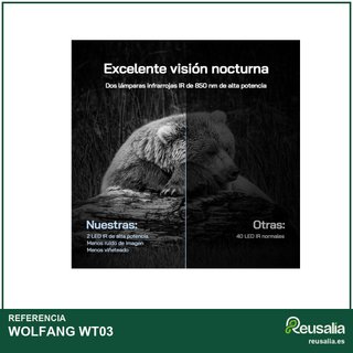 WOLFANG WT03 Cámara de caza solar 4K 68MP