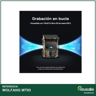 WOLFANG WT03 Cámara de caza solar 4K 68MP