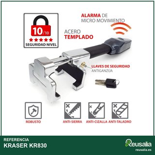 KRASER KR830 antirrobo volante coche 120dB
