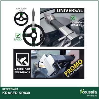 KRASER KR830 antirrobo volante coche 120dB